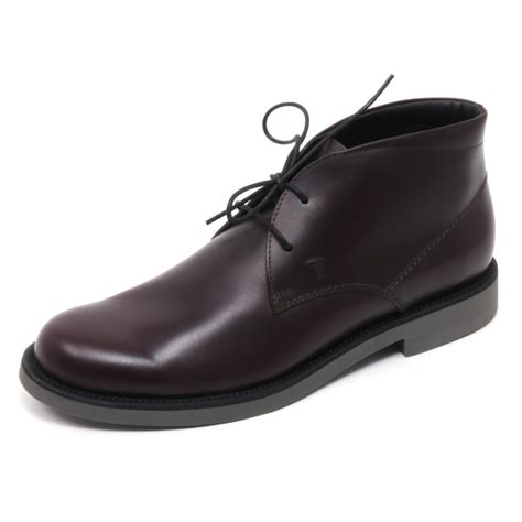 B6098 polacchino uomo TOD'S scarpe marrone/bordeaux scuro boot shoe man
