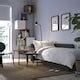 SKÖNABÄCK 2-seat sofa-bed, Knisa dark grey - IKEA