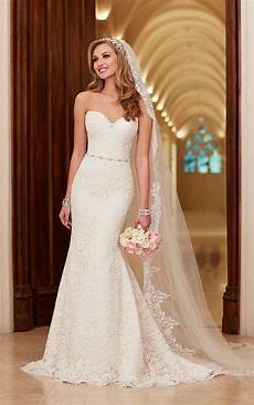 Lace Gown Wedding by Lace Satin Wedding Dresses Stella York Lace Gown Wedding