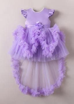 Shop Online Ruffled High-Low Tulle Party Dress at ₹1151