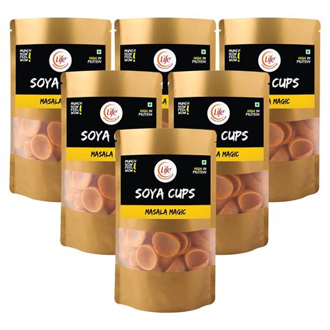 Life SOYA Cups Masala Mania 120 g Each (Pack of 6) - Healthy Party ...