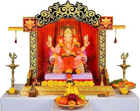 Buy MY MERAKI HOME "Palkhi" 100% Eco Friendly Ganpati Makhar with LED ...
