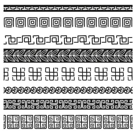 Collection de bordures grecques ornementales | Vecteur Gratuite