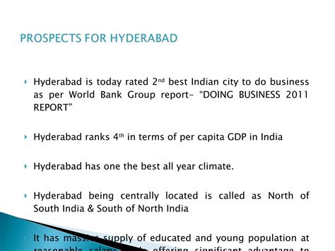 Great Cities Case Study Hyderabad | PPT