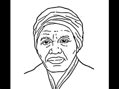 How to draw Harriet Tubman face sketch drawing step by step - YouTube