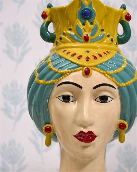 Gilded goddess handpainted face vase – MIA CARA