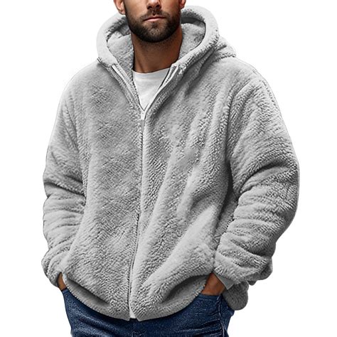 AnuYalue Big and Tall Jacket for Mens Fleece Hoodies Plush Coats Full ...