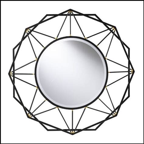 Dexterous Black Floral Metal Wall Mirrors