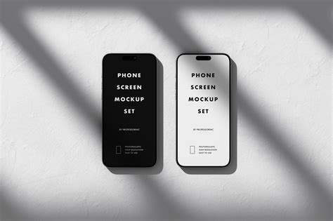 iPhone Mockup Set on Yellow Images Creative Store - 130785