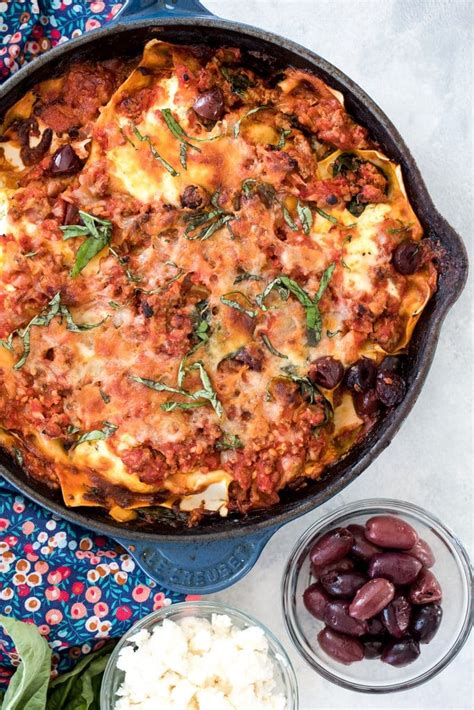 Greek Skillet Lasagna Recipe   We are not Martha