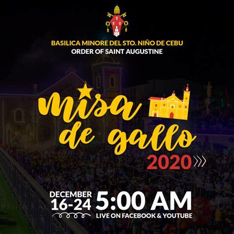 Simbang Gabi and Misa de Gallo Schedule