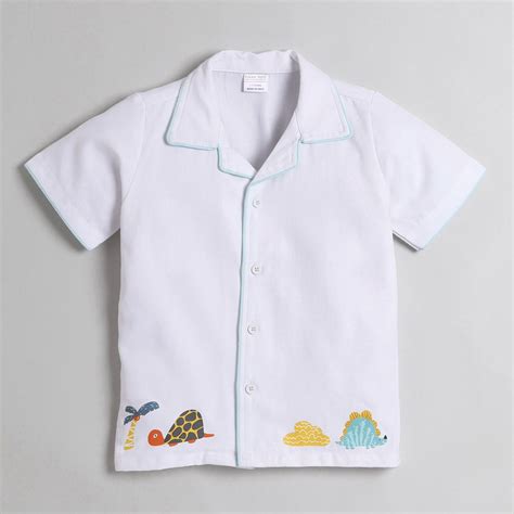Polka Tots Half Sleeve Night Suit Pair Cotton Water Animals - White ...