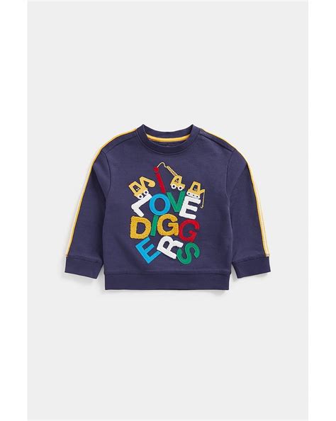 Buy Boys Full Sleeves Sweatshirt Slogan Print-Blue Online at Best Price ...