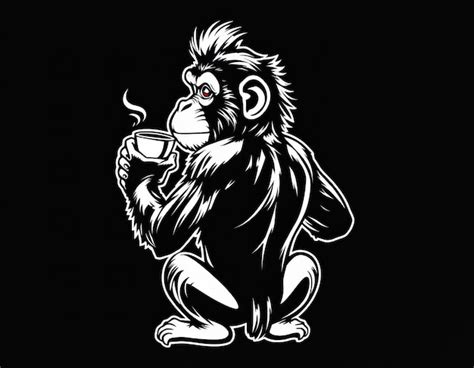 Picture tshirt design with black and white illustration of an energetic ...