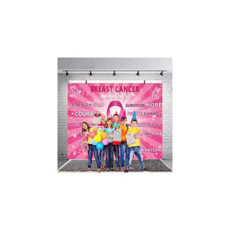 Breast Cancer Awareness Banner Pink Ribbon Banner, | Ubuy India