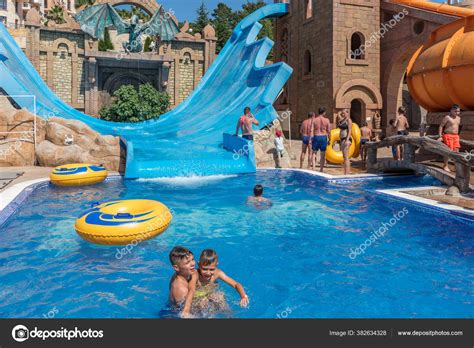 Elenite Bulgaria July 2016 Aqua Park Elenite Holiday Village Lying — Stock Editorial Photo ...