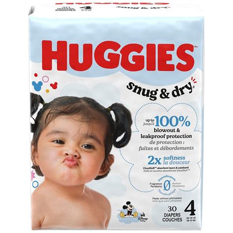 Huggies Snug & Dry Baby Diapers Unscented, Size 4 (22-37 lbs) | Walgreens