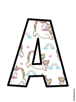 Unicorn Bulletin Board Décor Kit, Unicorn Bulletin Board Letters school ...