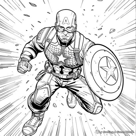 Captain America Coloring Page