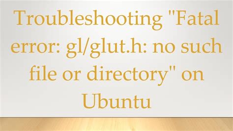 Image result for Cannot Open Include File GL Glut.h