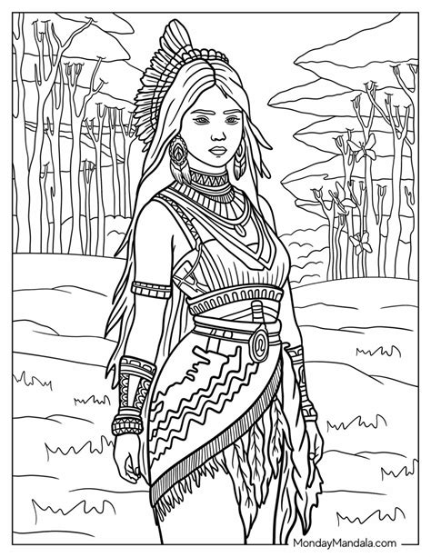 34 Native American Coloring Pages (Free PDF Printables)