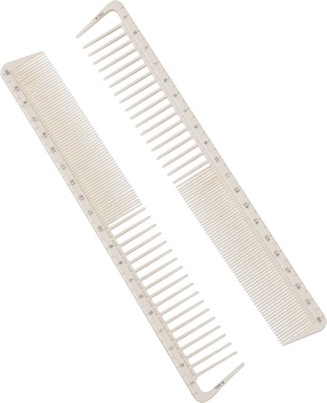 Amazon.com : (2PCS) Hair Cutting Combs with Ruler Measurements/Peines ...