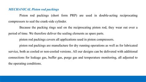Image result for Piston Rod Packing Types in Reciprocating Compressor