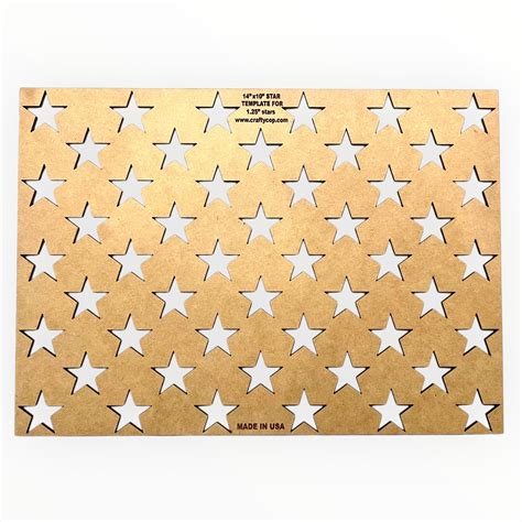 14" x 10"- 50 Star Template for wood American flag – CraftyCop Woodworks