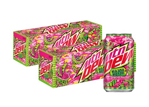 Buy ain Dew Major Melon Watermelon Flavor Soda Soft Drink - 2 Cases (24 ...