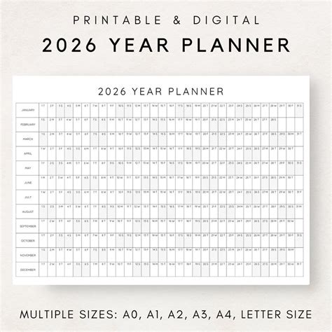 Buy Yearly Calendar 2026 Online In India - Etsy India