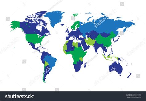 Flat World Map with Countries 的图像结果