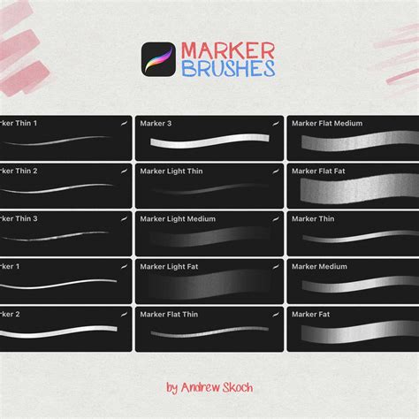 Marker Procreate Brushes - MasterBundles