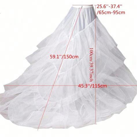 Bridal Train Petticoat 2 Hoop Tulle White Crinoline Wedding Slip ...