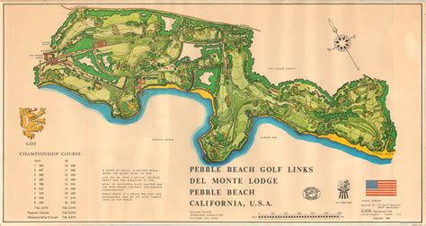 Pebble Beach Golf Links Del Monte Lodge Pebble Beach California U.S.A ...