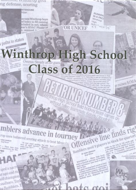2016 yearbook from Winthrop High School from Winthrop, Maine for sale