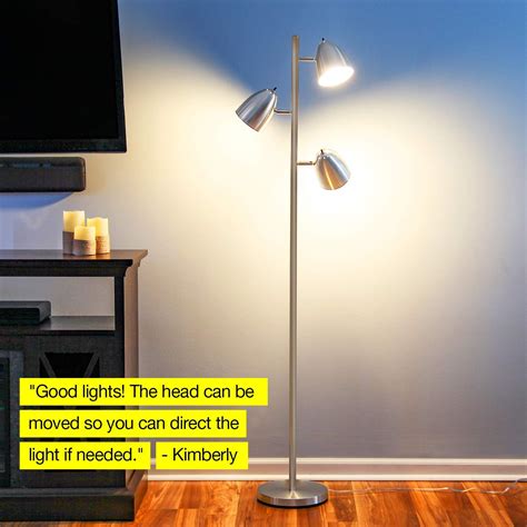 Brightech Jacob LED Standing Lamp, Modern Bright Floor Lamps for Living ...