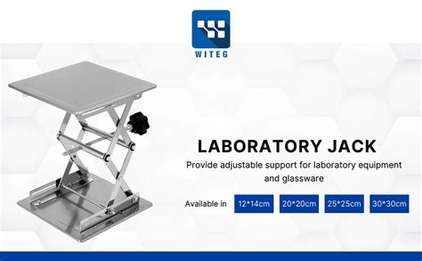Witeg Laboratory Jack Mild Steel (Powder Coated), 200mm × 200mm | Lab ...