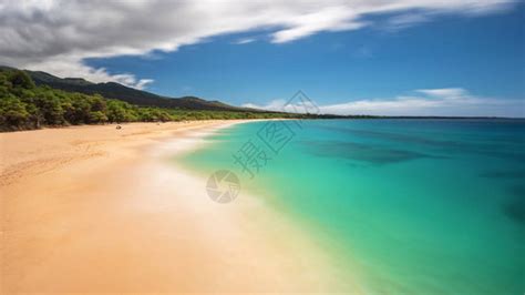 在夏威夷群岛毛伊岛美丽的沙滩上高清图片下载-正版图片504417104-摄图网