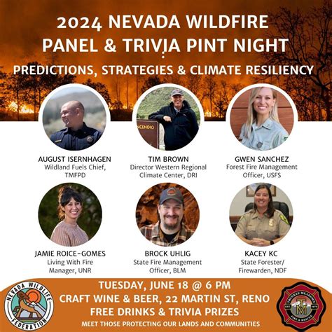 2024 Nevada Wildfire Panel and Trivia Pint Night, Craft Wine and Beer ...