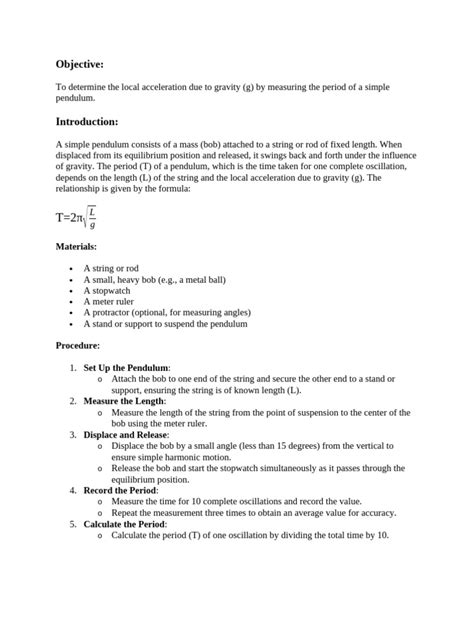 Image result for Compound Pendulum Lab Report