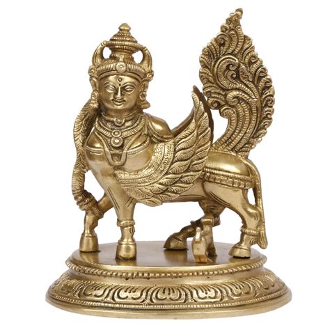 Kartique Brass Kamadhenu The Wish-Fulfilling Cow Idol Surabhi Statue ...
