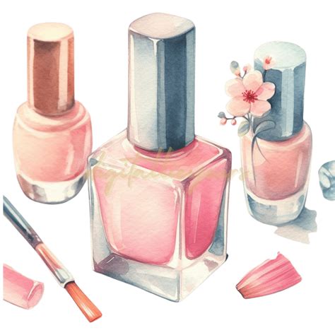 Nail Polish Watercolor Clip Art,nail Polish Clip Art,nail Polish ...