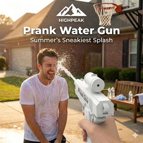 HighPeak Prank Water Gun Two Way Squirt Gun Summer Toy
