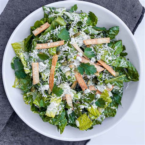 Mexican Caesar Salad (with Cilantro-Pepita Dressing) - But First We Brunch!