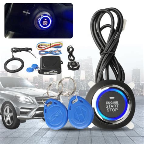 Buy Car Ignition Switch 12V RFID Engine Start Push Button Keyless Entry ...