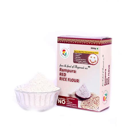 Red Rice Flour 300g - Rajamudi Variety – Rampura Organics India Pvt. Ltd.
