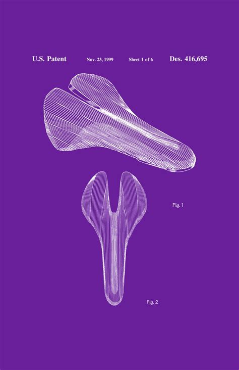 Framable Patent Art the Original Poster Art Print Bicycle Seat Tour De ...