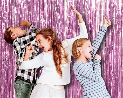 Balloonistics Generic 3-6 Feet Foil Curtain for Birthday Parties (Pink ...