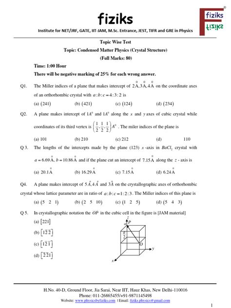 Image result for Material Engineering Crystal Structure Exam Question