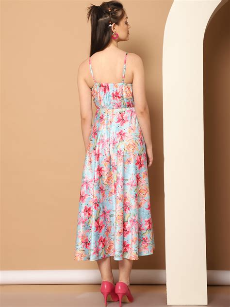 Floral Printed Shoulder Strap Maxi Dress – Jompers Wholesale